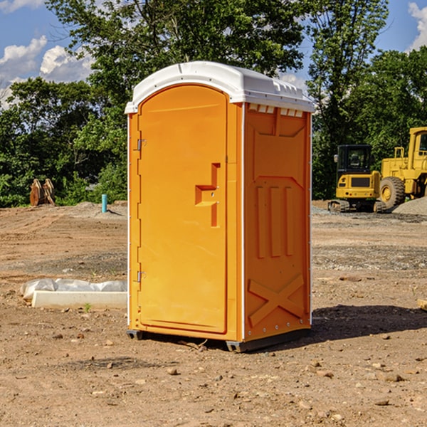 can i customize the exterior of the portable toilets with my event logo or branding in Hayes Center